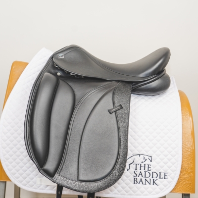 Image of 17 inch GFS Monarch Dressage Low Cantle S655 Black Adjustable