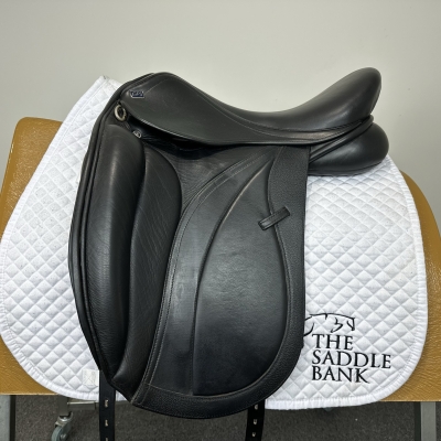 Image of 17 inch GFS Monarch Dressage Low Cantle S655 Black Adjustable