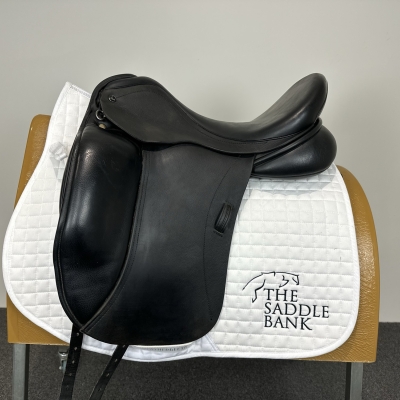Image of 17.5 inch Ideal Suzannah Monoflap Dressage Black Medium Wide